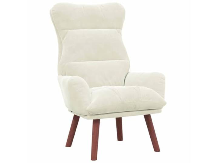 GHVBNMF Relaxsessel Creme 69x74x93 cm Samt Fernsehsessel Polstersessel Bequemer Samtsessel mit Polsterung und Kautschukbaum-Beinen für Wohnzimmer, Schlafzimmer und Büro.