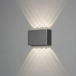 Gnosjö Konstsmide LED-Wandleuchte Chieri 4x2 anthrazit 7865-370