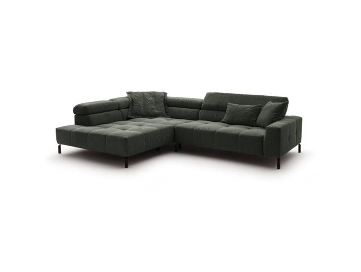 Candy Colleen Sofa in Cord optional mit Hocker - Feincord oliv ,