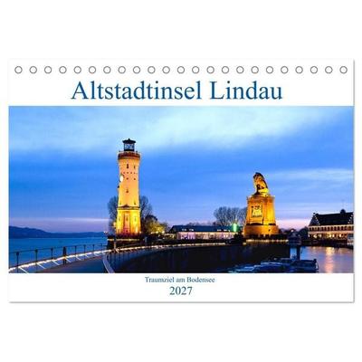 Altstadtinsel Lindau - Traumziel am Bodensee (Tischkalender 2027 DIN A5 quer), CALVENDO Monatskalender