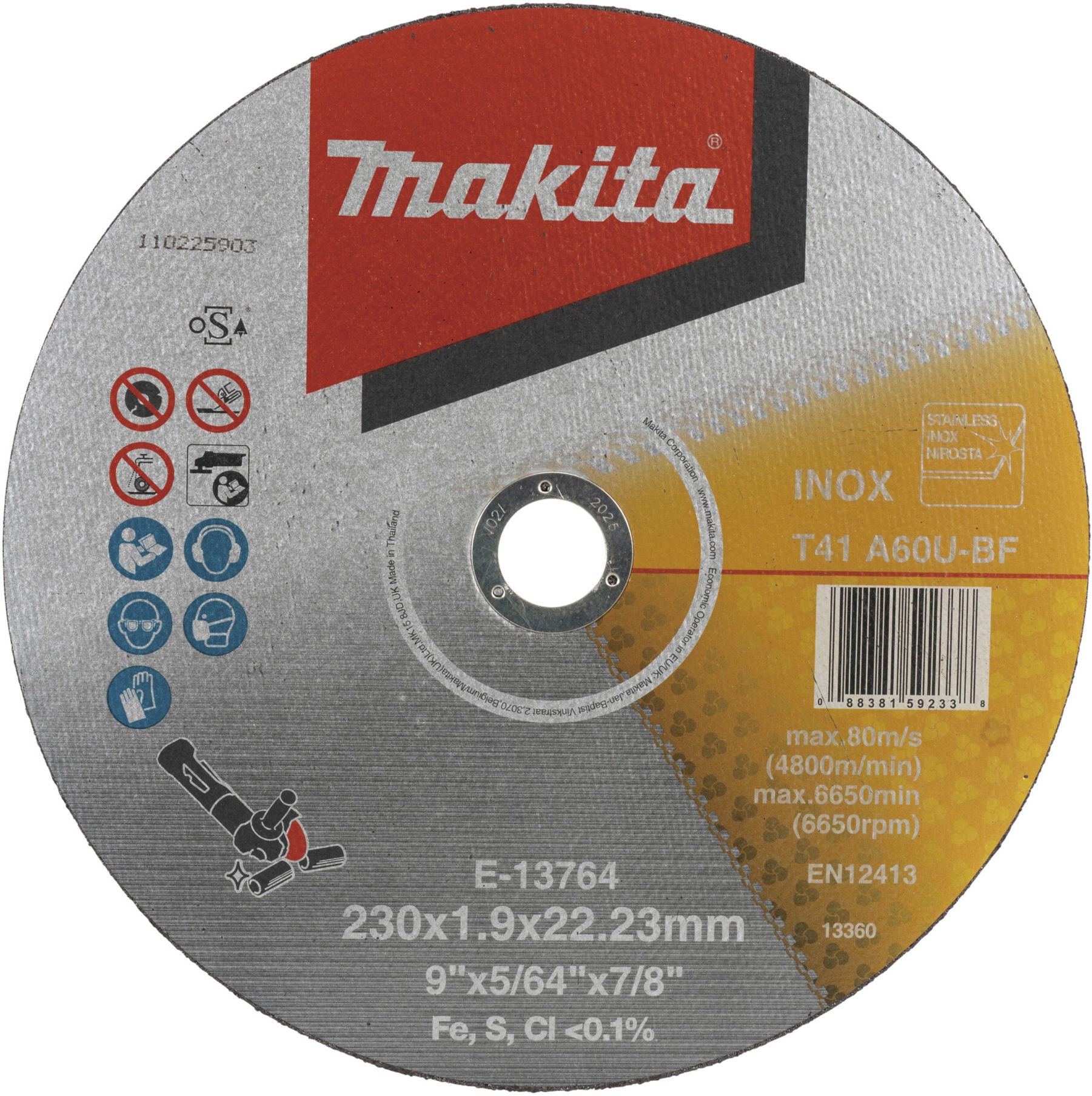Makita Trennscheibe 230x1,9mm INOX (E-13764)