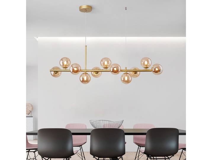 Lustre à bulles de boule de verre moderne, plafonniers minimalistes, lampe à suspension rétro, haricot magique, salle à manger, décoration d'intérieur, chaussure automatisée