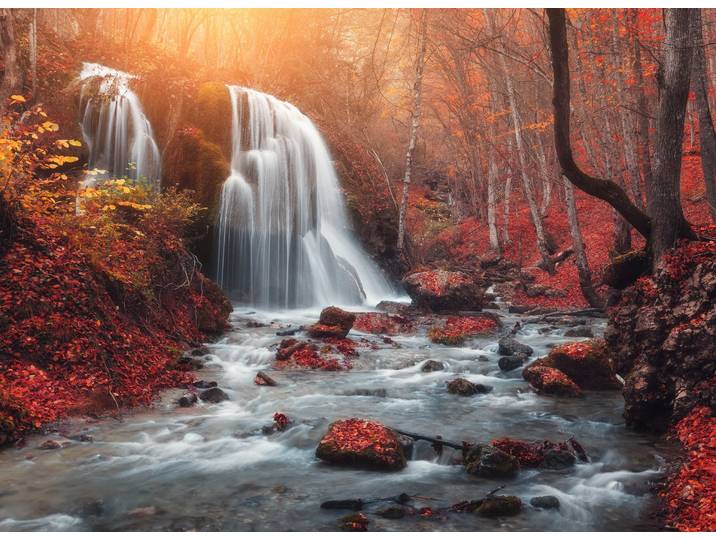 Papermoon Mountain Sunset Waterfall glatt