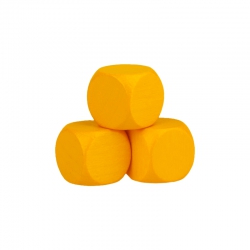 Halmakegel.com Blankowürfel - 16mm - Holz - gelb 257352