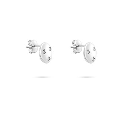 Paar Ohrstecker TAMARIS "Schmuck Geschenk Ohrstecker mit funkelnden Steinchen Little Twinkle", edelstahlfarben, kristallweiß, kristallweiß, Ohrringe, Damen, 10,5mm, Edelstahl, mit Zirkonia (synth.)