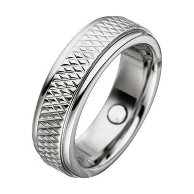 Fingerring JOBO Gr. 66, silber (edelstahlfarben), Fingerringe, Damen, 66, Edelstahl, Fingerring, Edelstahl