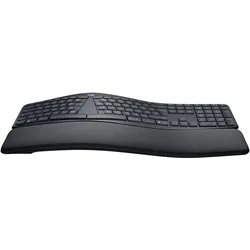 Logitech Ergo K860 (Eng. Int., Kabellos), Tastatur, Grau, Schwarz