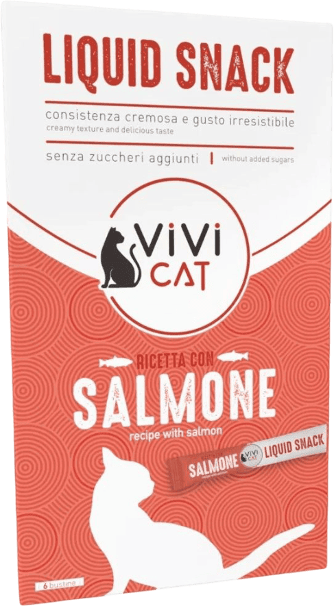 Kit Risparmio 18x15G ViVi Cat Liquid Snack al Salmone SALMONE