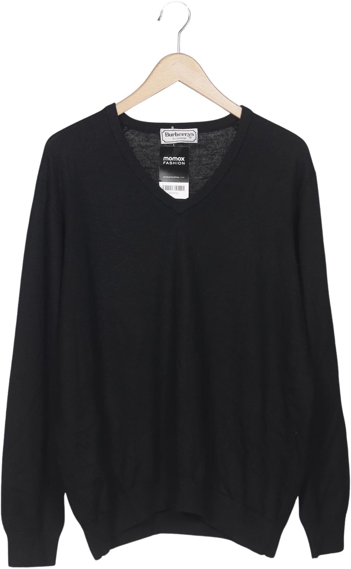 Burberry Herren Pullover, Schwarz, Gr. EU 54, Schurwolle - Second Hand