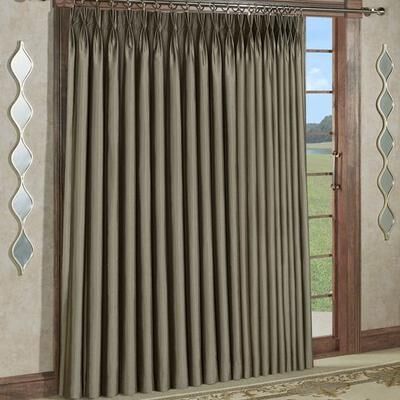 Touch of Class Chamberlain Wide Pinch Pleat Patio Panel 120 x 84, 120 x 84, Bronze
