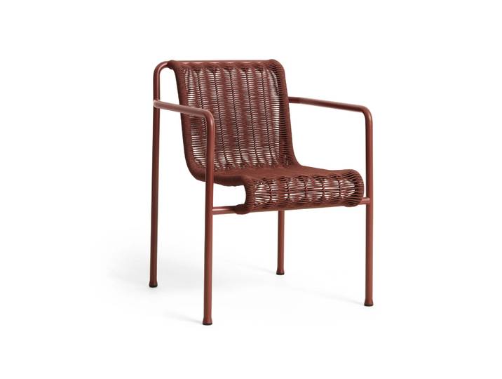HAY Palissade Cord Dining Armlehnstuhl Iron red