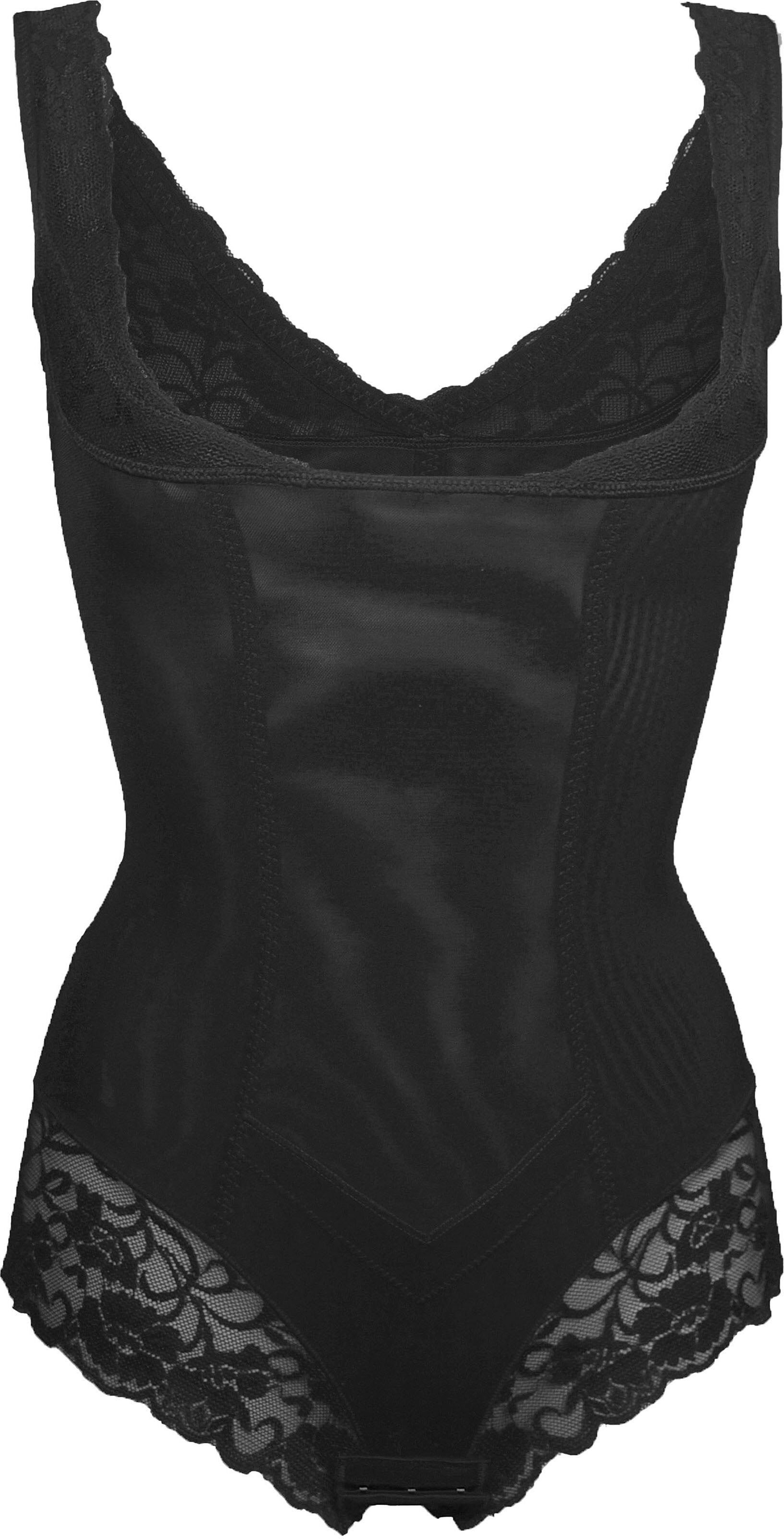 Shaping-Body MAGIC BODYFASHION "Super Control Body", Damen, Gr. L, N-Gr, schwarz, Netz, Obermaterial: 85% Polyamid, 15% Elasthan, unifarben, eng, tiefer Rundhals, Bodys Shaping-Body, verleiht der Brust und dem Po ein dezentes Lifting schwarz L, N-Gr
