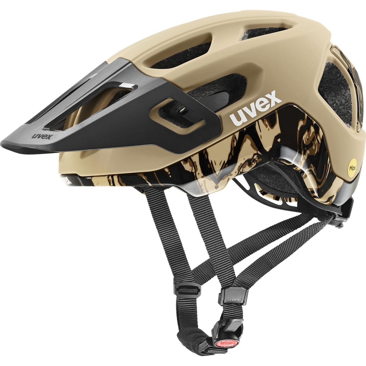 Uvex React Mips desert-black matt 59-61 cm S4107121117