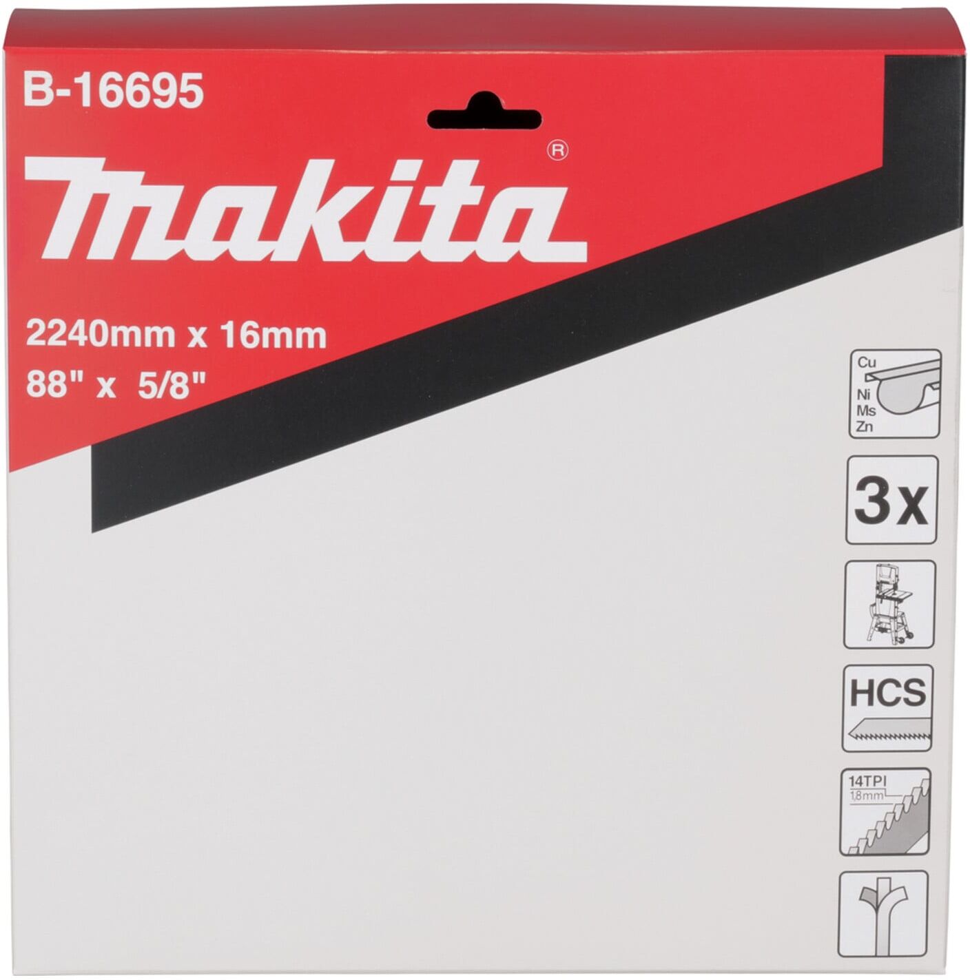 Makita Bandsägeblatt 14 Zähne 14 Zoll NE-Metall (B-16695))