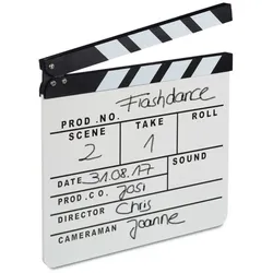 Relaxdays Filmklappe weiß Weiß,Schwarz