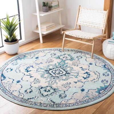 SAFAVIEH Madison Efrosina Boho Medallion Distressed Rug