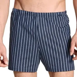 Calida 2P Prints Benefit Boxers Marine gestreift Baumwolle Small Herren