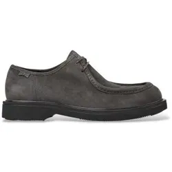 Camper für Herren. K100999-005 Zapatos de piel de cordones Norman gris (40), Leder, Wohnung, Schnürsenkel, Lässig, Grau