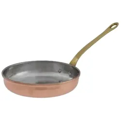 Bratpfanne, Kupferpfanne - aus Kupfer und Messing, 18cm