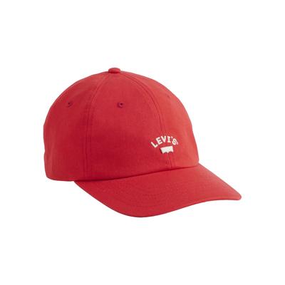 Baseball Cap LEVI'S "LAZY GIRL LOGO CAP", Damen, rot (mars rot twill), Baumwolle, Caps, mit Markenlogo Stickerei
