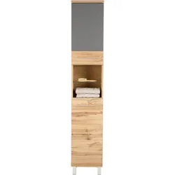 Hochschrank Eichefarben/Anthrazit