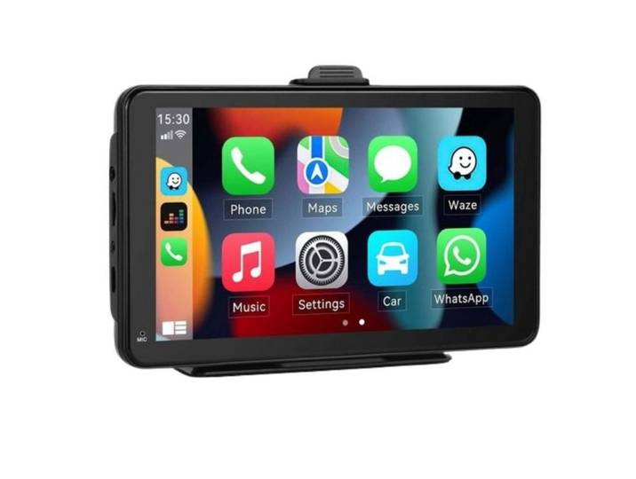 GABITECH 7 Zoll Autoradio Navi Carplay Android für Auto LKW Wohnmobil Autoradio (überträgt die Inhalte Ihres Smartphones & Navi auf den Monitor)