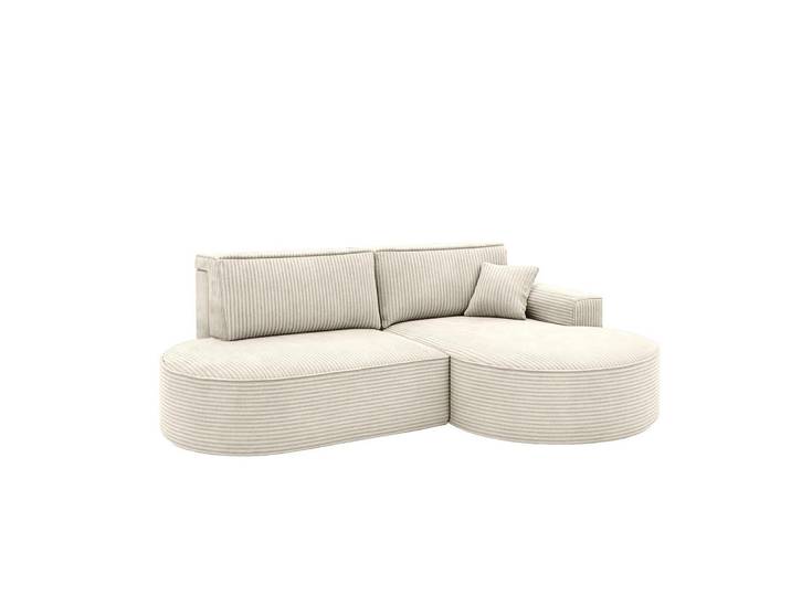 Kaiser Möbel Ecksofa Modena Pro - Komfort Und Stil Stoff Poso Beige Rechts, Holz, 278x179 cm, Wohnzimmer, Sofas & Couches, Wohnlandschaften, Ecksofas