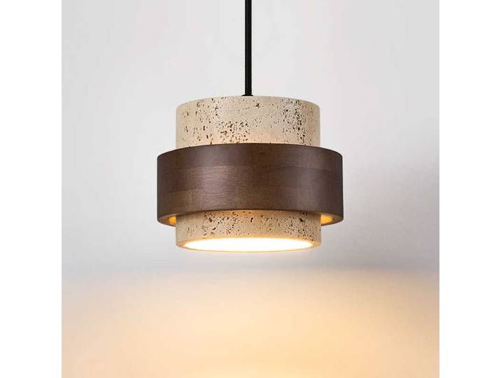 Lampe à suspension Wabi-Sabi en travertin jaune, lustre de chevet vintage nordique pour chambre à coucher, salon, décoration d'hôtel minimaliste