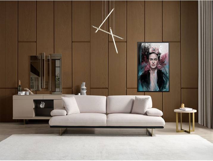 JVmoebel 3-Sitzer JVMoebel Sofa in Beige mit hochwertigem Textilbezug