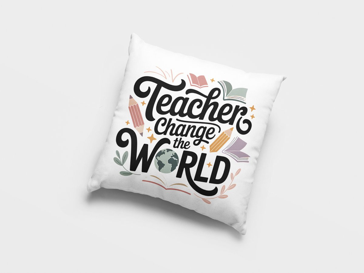 Sierkussen Inspirerend Leraren Wereld Veranderaar Kantoor Decoratie