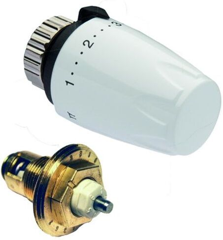 Heimeier Thermostat-Nachrüst-Set 9691-00.230 weiß, mit Thermostat-Oberteil/-Kopf