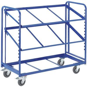 Rollcart Eurokastenwagen 16-4343, offene Rahmen, 1240 x 620mm Ladefläche, 3 Etagen, neigbare Böden