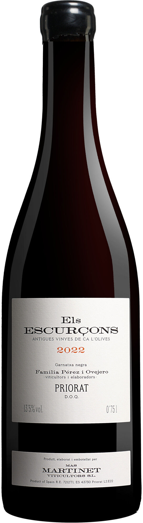 Mas Martinet »Els Escurçons« 2022 13.5% Vol. Rotwein Trocken aus Spanien