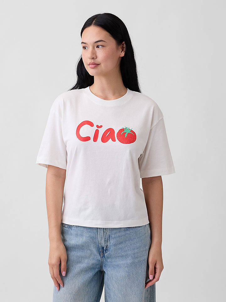 GAP Shirt in Weiß - M