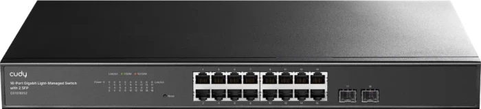 CUDY 16-Port Gigabit Light-Managed Switch with 2 SFP
