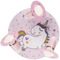Elobra Rondell EINHORN BABSY MÄRCHENWELT, 3x E14, rosa ELO-138090