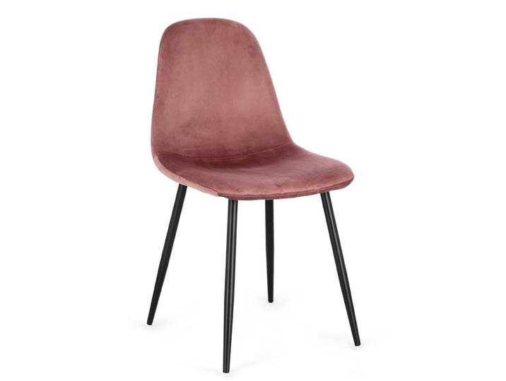 Set 2 chaises noir/rose