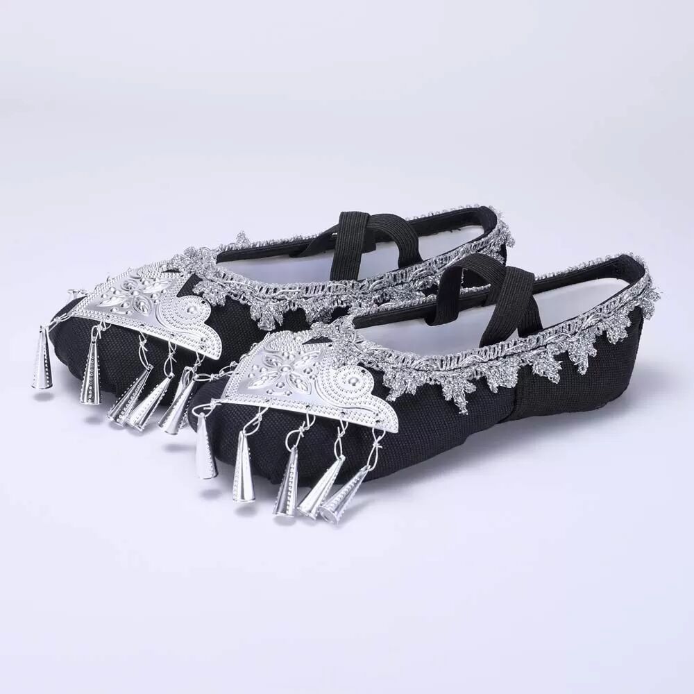 INF Ethnische Tanzschuhe mit mittelhohem Absatz - Bequemer Canvas 36