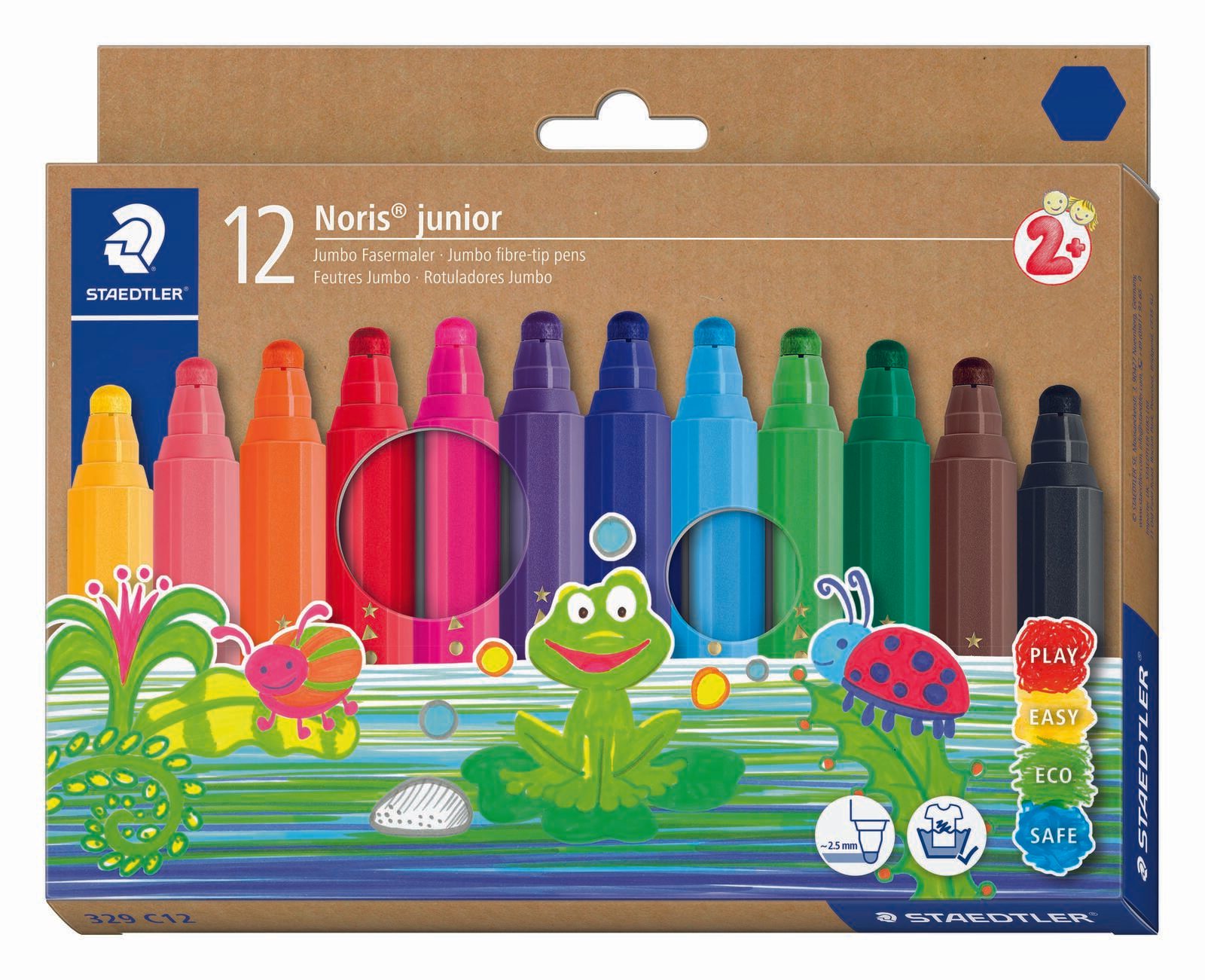 STAEDTLER Filzstifte Noris® junior 329 Mehrfarbig 329 C12