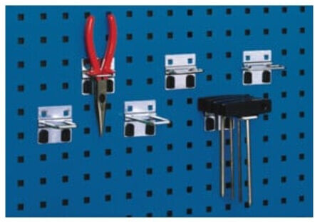 Support en U l.60xP20mm galvanisé p. panneaux perforés 5un./sachet BOTT (14010017)