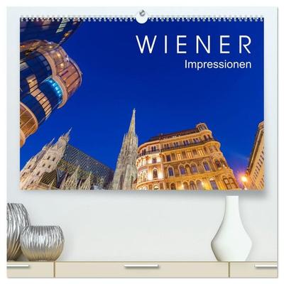 W I E N E R Impressionen (hochwertiger Premium Wandkalender 2027 DIN A2 quer), Kunstdruck in Hochglanz