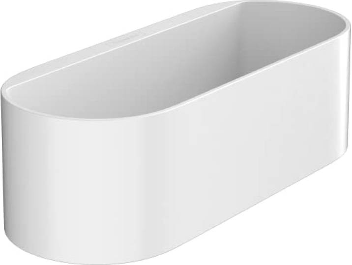 hansgrohe WallStoris - Opbergmand Badkamer diep, Doucheplank, Badkamer Plank, Badkamer Accessoires zonder boren, Badkamer Organizer, mat wit, 27912700
