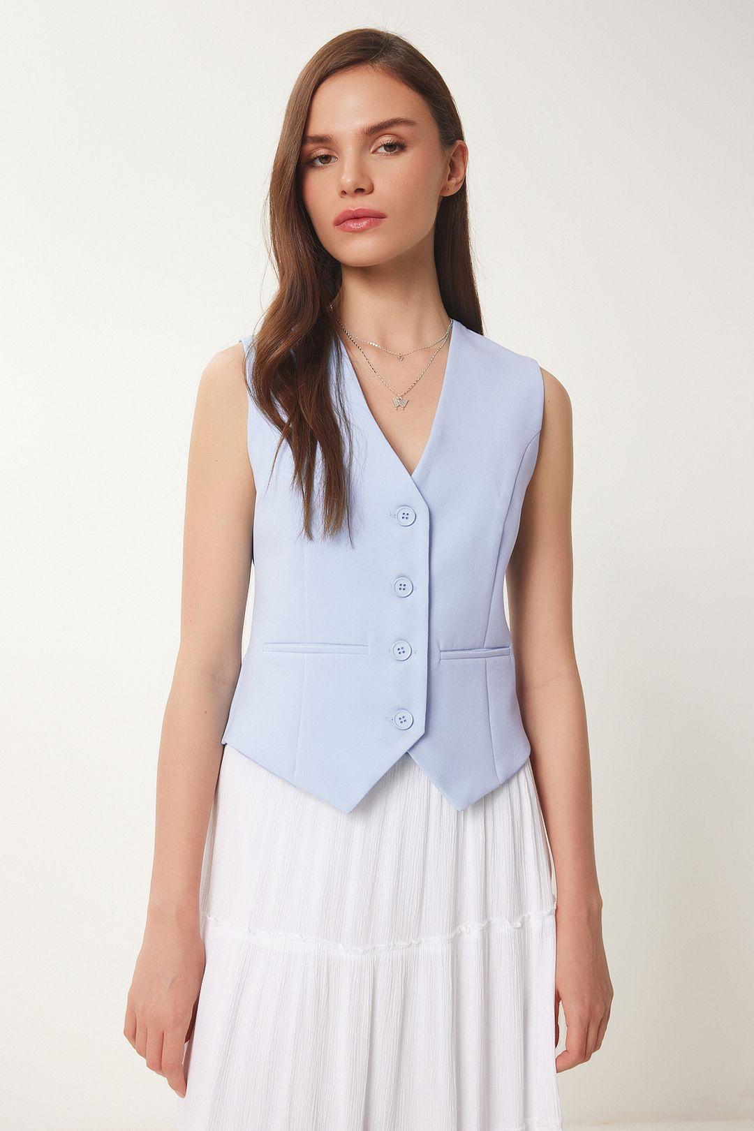 Crop-Button-Weste