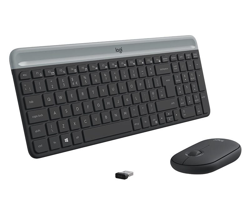 Logitech MK470 Tastatur Maus enthalten Universal RF Wireless QWERTY US International Graphit 920-009204