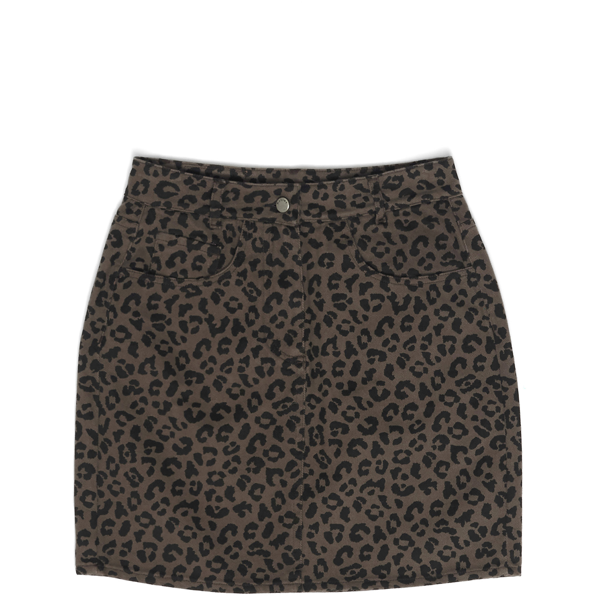 Mazine Printed Mini Denim Rock Damen Röcke chocolate brown-printed Größe M Lifestyle Hautfreundlich