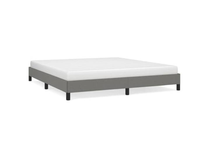 PUGYNBK Doppelbett, Dunkelgrau, Textil, 180 x 200 cm Basis mit Lamellen, atmungsaktiv, stabile Füße, inklusive Montageanleitung