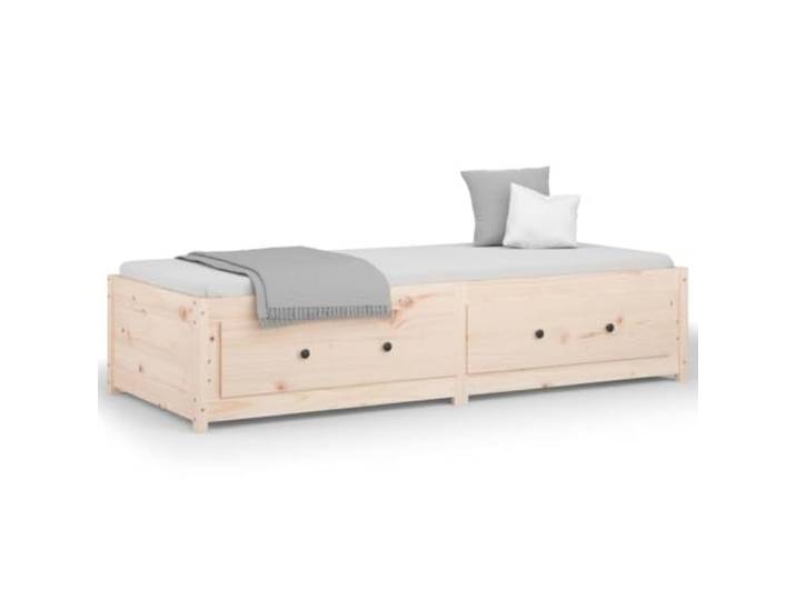 Makastle Tagesbett 90x190 cm Massivholz Kiefer, Natur Mit Bettschubladen