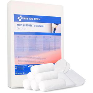 First-Aid-Only Erste-Hilfe-Nachfüllset für Schulen & Betriebe, Austauschset der Sterilteile, nach DIN 13157