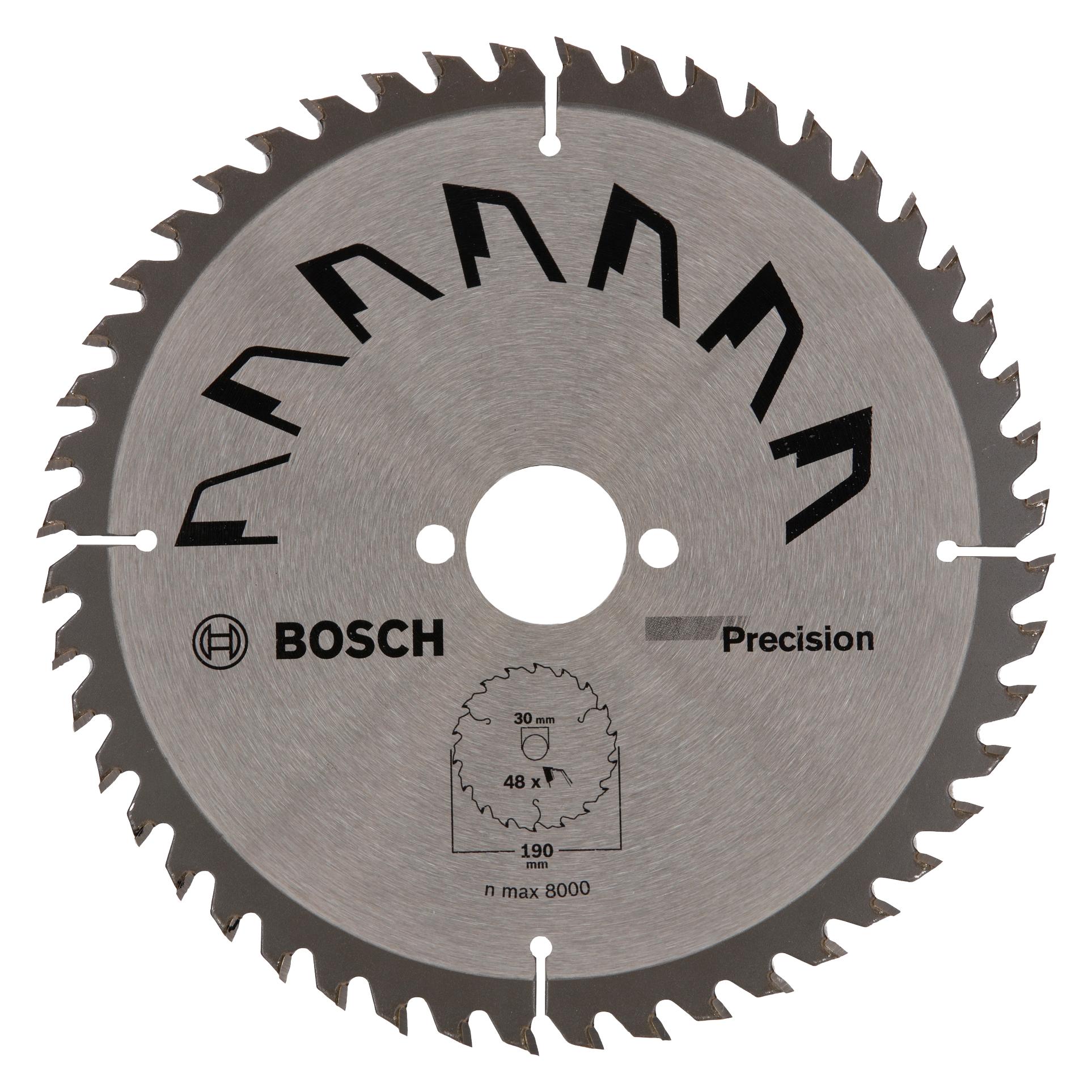 Bosch Zubehör Kreissägeblatt PRECISION D= 190 mm Bohrung= 30 mm Z= 48 (2609256870)