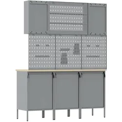 vidaXL, Werkbank + Arbeitsbock, Werkbank (55 cm, 150 cm)